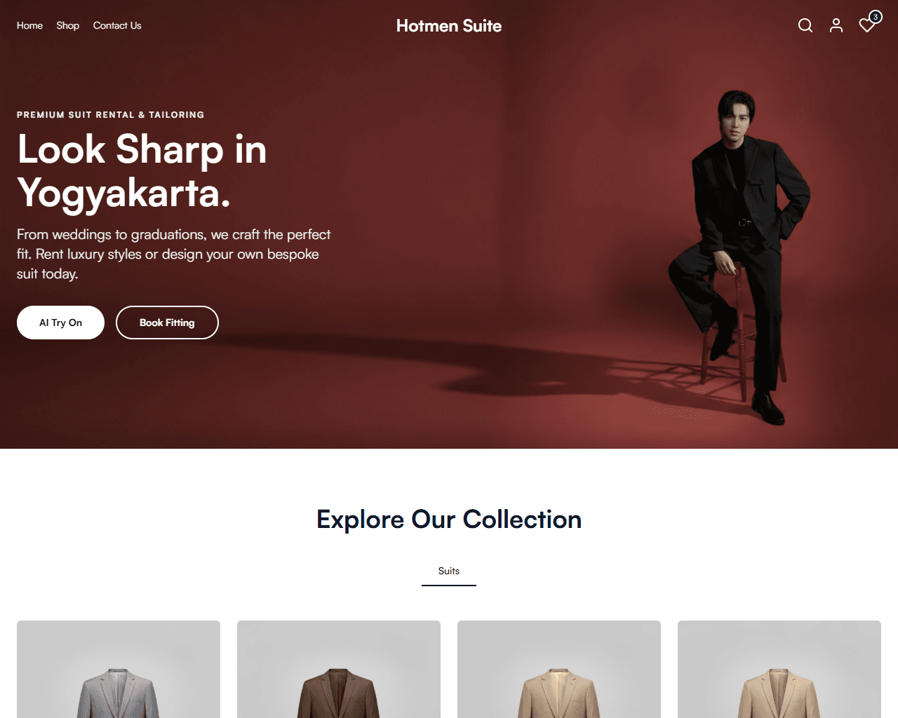Hotmensuite - Ecommerce Website with AI Try-on - Image 1 of 1